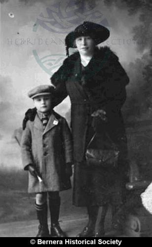 Marion Macdonald, 11 Kirkibost and son Murdo Calum