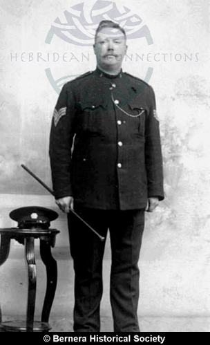 George Macaulay, 19 Kirkibost in police uniform