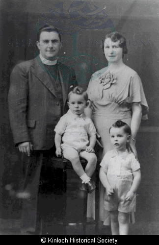 Rev Murdo M Macsween and family, Church of Scotland Manse, Kinloch