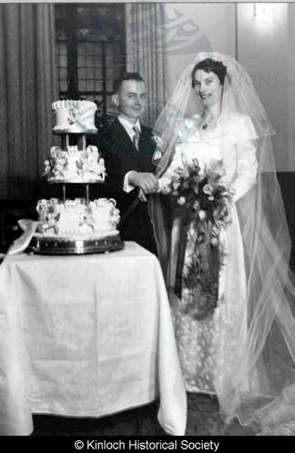 Wedding of John Malcolm Currie and Murdina Nicolson Macdonald (Enag), 18 Laxay.