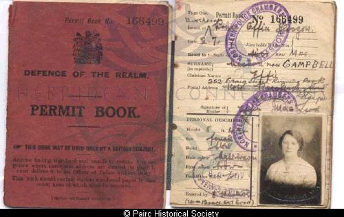 Travel permit book of Effie Macleod