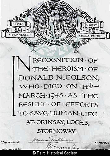 Carnegie Trust Certificate of Heroism
