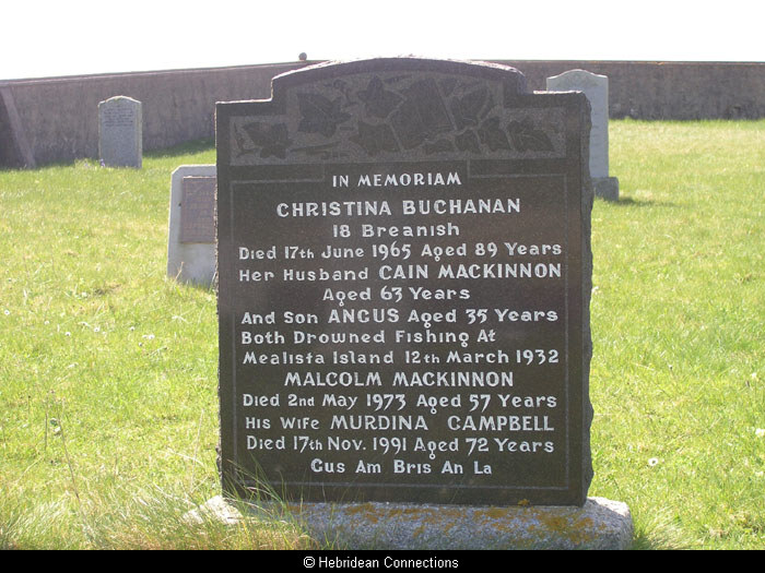 Buchanan headstone